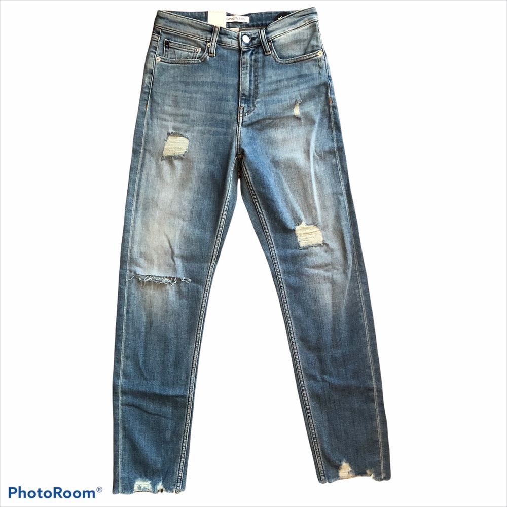 Calvin Klein High Rise Slim Ankle Blue Jeans